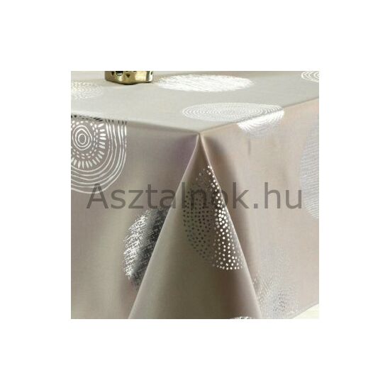 Ezüst mandala asztalterítő taupe színű