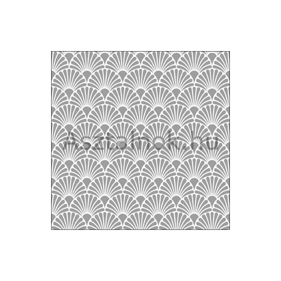 art deco mintás ezüst fehér szalvéta