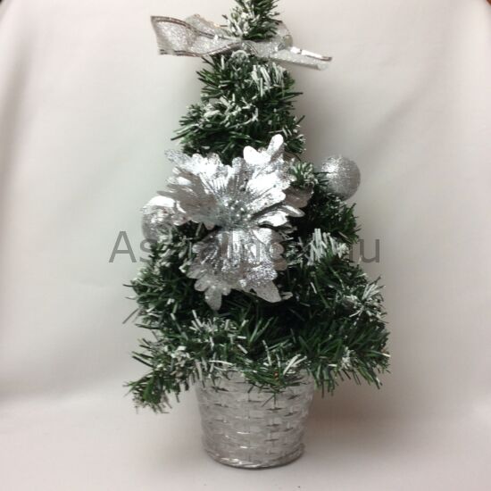 Ezüst dekor karácsonyfa 