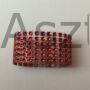 Kép 2/2 - Strassz szalvétagyűrű készlet piros