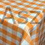 Kép 1/2 - Narancs fehér kockás asztalterítő 
